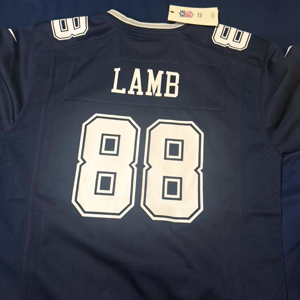 Nike NFL Dallas Cowboys 88 CeeDee Lamb Navy Game Jersey - Youth Large 14/16
